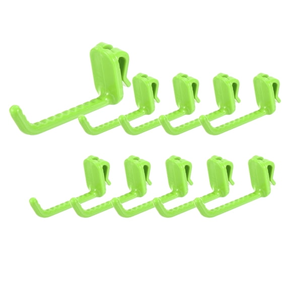 Uxcell 10 Grid Wall Hooks, 3 Inch Grid Wall Panel Plastic Hook Utility Hooks, Shelf Hooks for Garage Store Warehouse Shop Home Hanging, Green