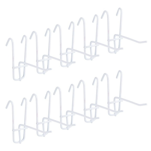 Uxcell 10 Pcs Grid Wall Hooks 4 inch Grid Wall Panel Display Hooks for Grid Wall Accessory Display Rack White