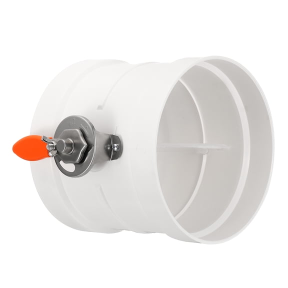 Uxcell 10" HVAC Duct Manual Volume Damper, Adjustment Airflow Backdraft Damper, White