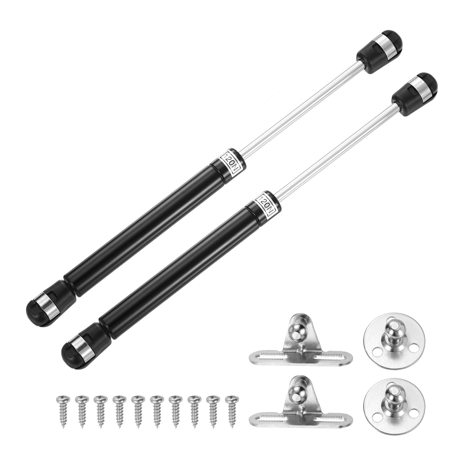 Uxcell 10 Inch 120N/26lb Gas Shock Strut Lift Support, (Black, Set of 6 ...