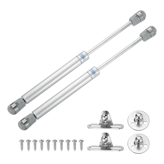 Uxcell 10 Inch 150N/33lb Gas Shock Strut Lift Support, (Silver, Set of 6)