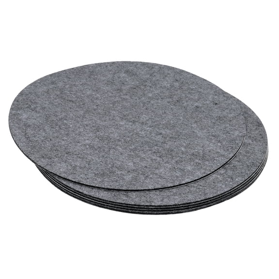 Uxcell 10 Inch Diameter Lamp Base Felt, 5Pack 2mm Thickness Adhesive Non-slip Anti-scratch Backed Felt, Grey
