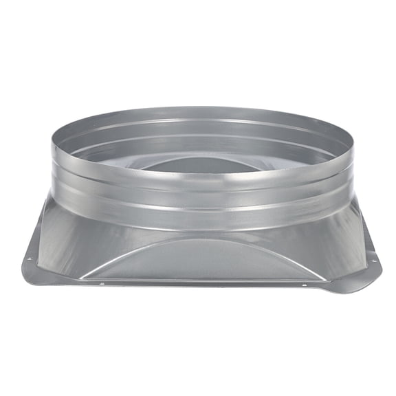 Uxcell 10 Inch Duct Connector Flange Square to Round Interface Metal Straight Pipe Air Duct