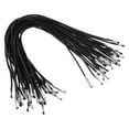 thumbnail image 1 of Uxcell 10 Inch Elastic Barbed Cord 1.6mm Loop Stretch Round String with Metal Barb Fasteners Black 100Pcs (25cm), 1 of 7