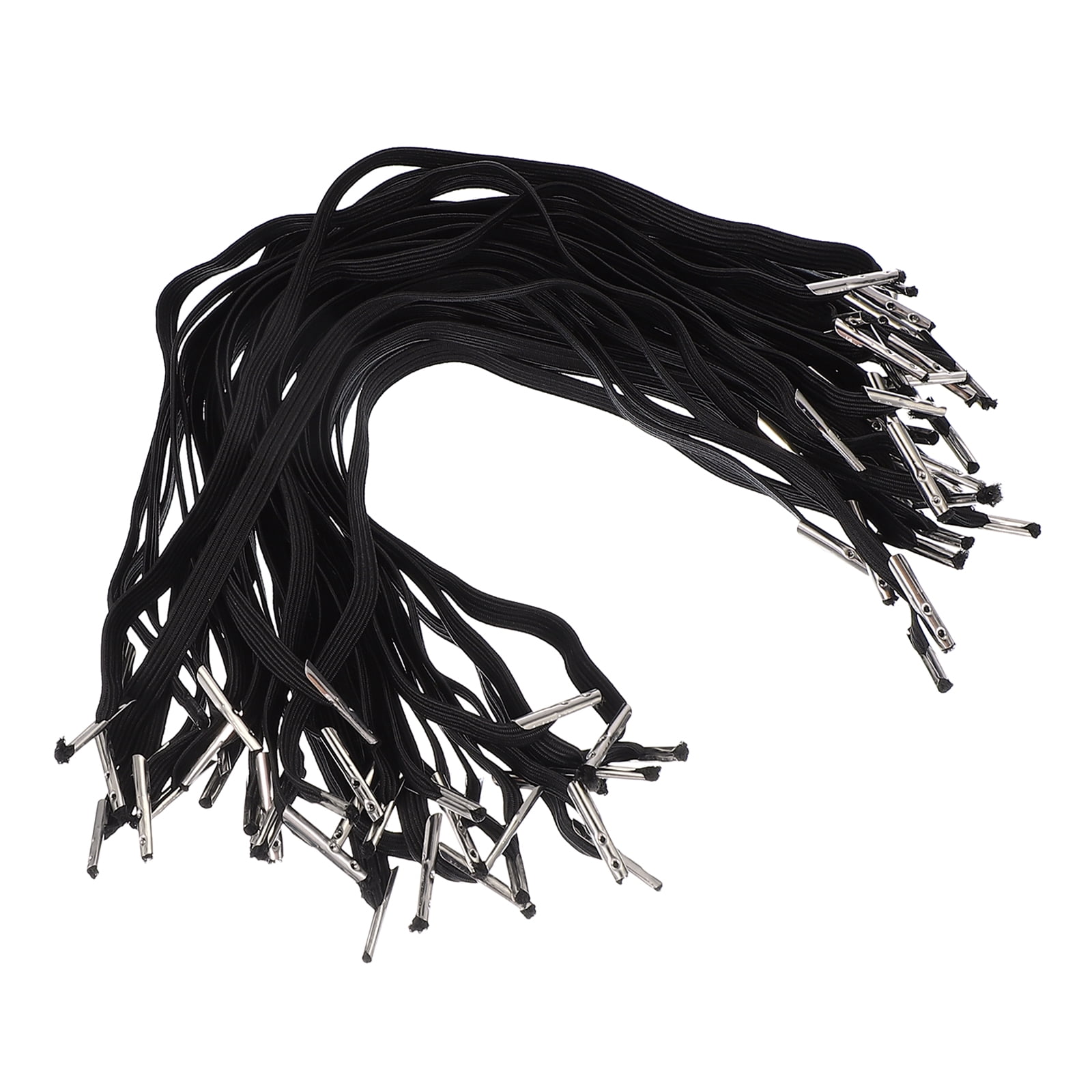 Uxcell 10 Inch Elastic Barbed Cord 6 mm Loop Stretch Flat String with ...