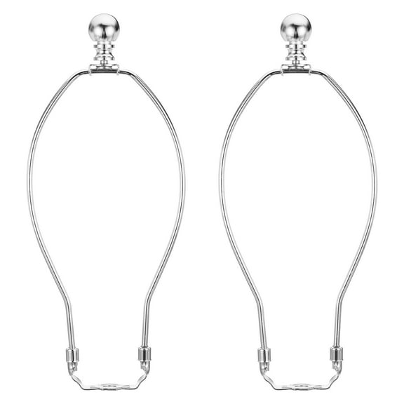 Uxcell 10 inch Lamp Harp Kit with Finial Lamp Shade Holder Chrome, 2 Set
