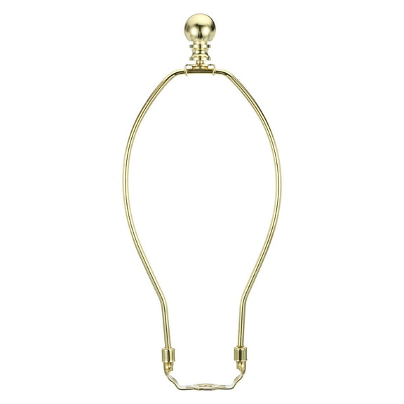 Uxcell 10 inch Lamp Harp Kit with Finial Lamp Shade Holder Gold Tone 1 Set