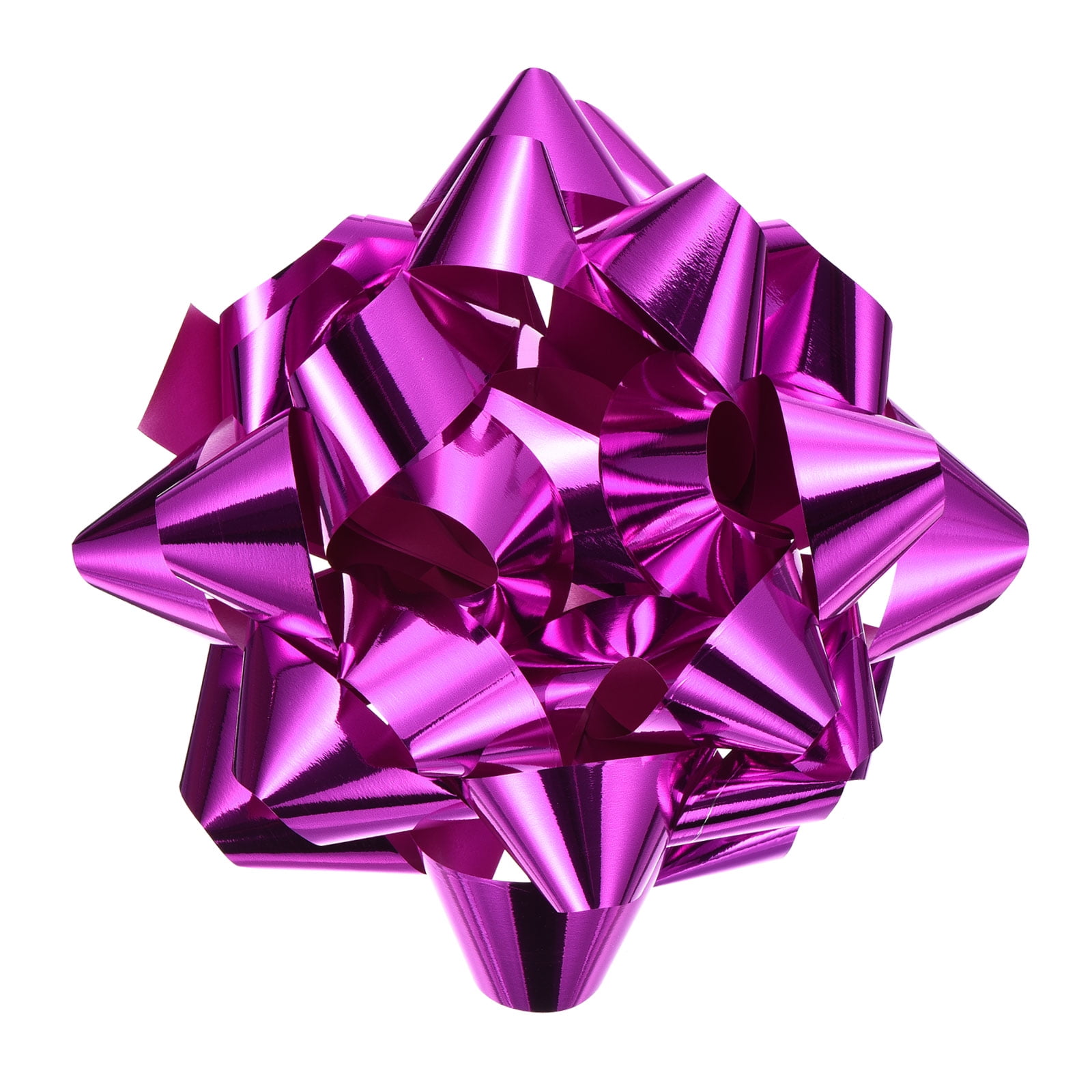 Uxcell 10 Inch Large Gift Bow Metallic Christmas Bows Purple Pink for Gift Wrapping