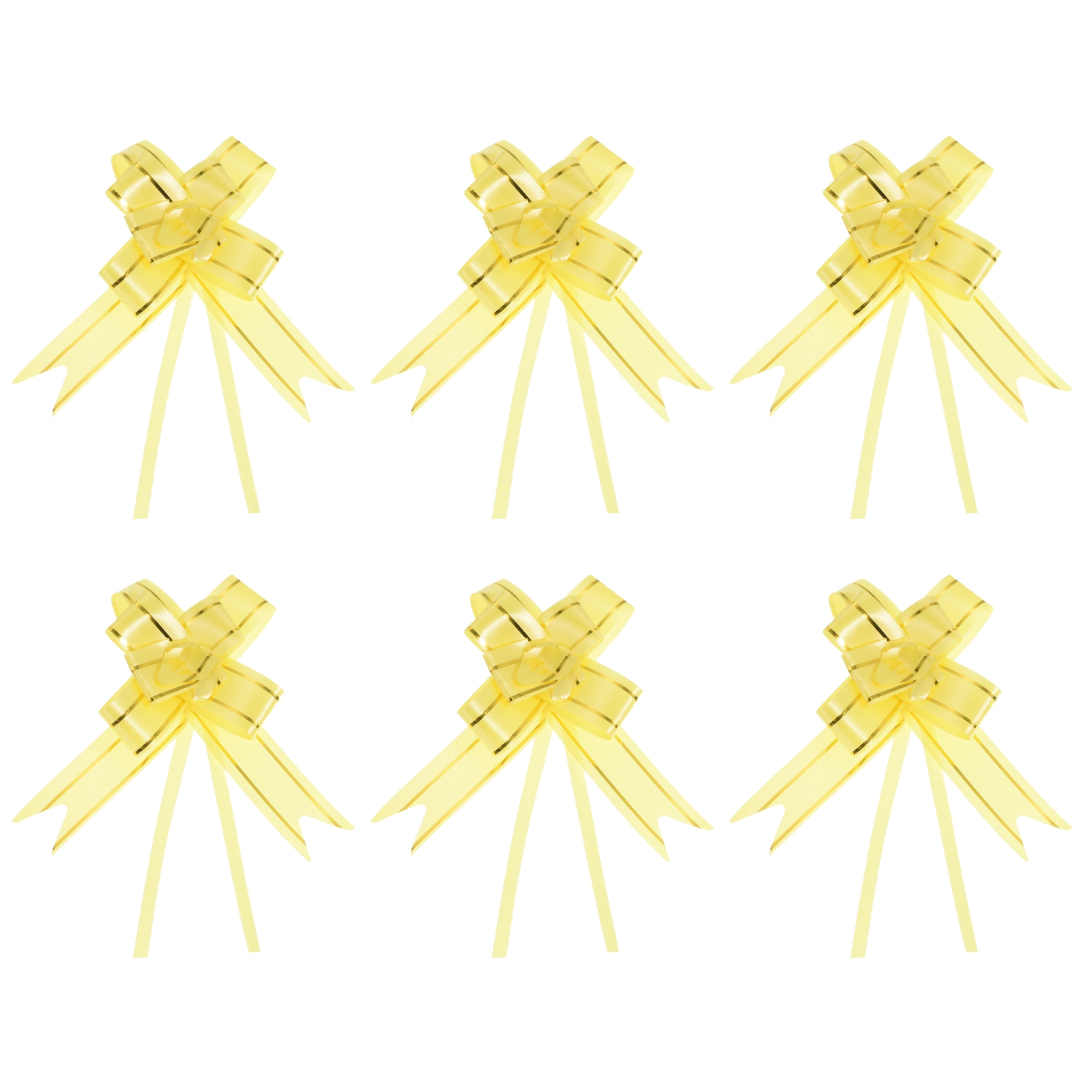 Uxcell 10 Inch Pull Bows Ribbon Gift Wrapping String Gold Thread