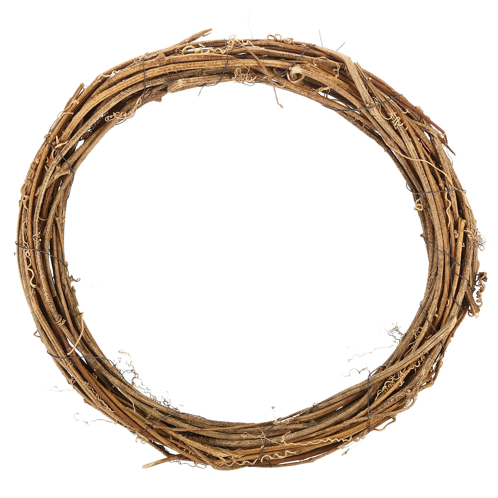 Uxcell 10 Inch Rattan Dream Catcher Rings, 1 Pcs Christmas Round Vine  Wreath Macrame Floral Hoop, Wood 