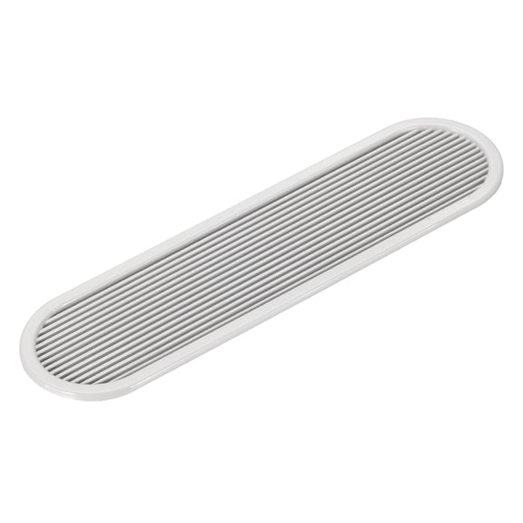 Uxcell Oval Ventilation Grille, Plastic Air Vent Cover Louvered Ventilation Cover Mesh Air Vent for Cabinet Grey