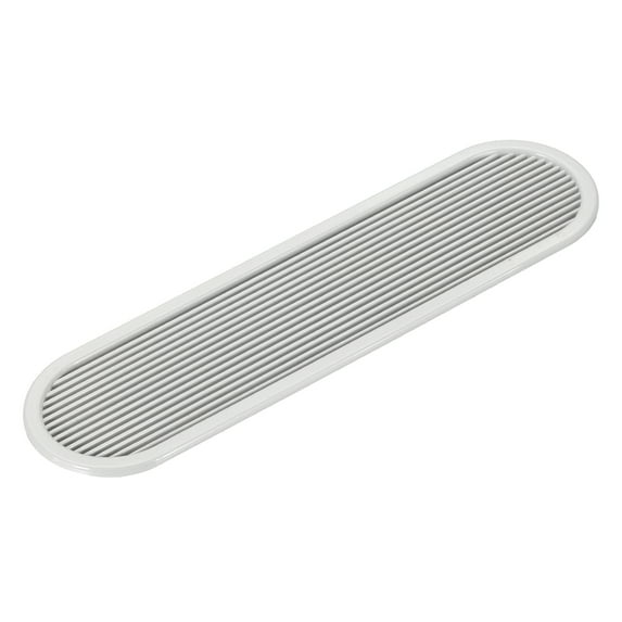 Uxcell Oval Ventilation Grille, Plastic Air Vent Cover Louvered Ventilation Cover Mesh Air Vent for Cabinet Grey