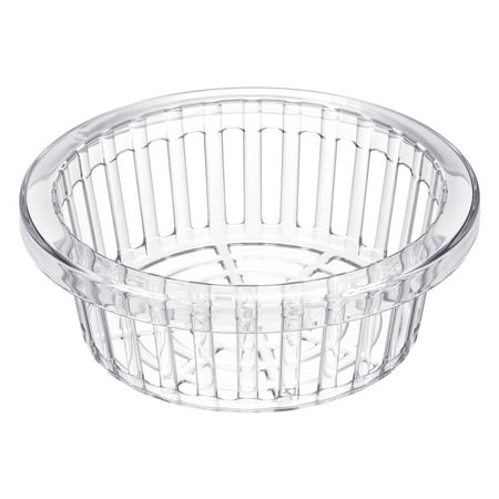 Uxcell 10 Inch Round Garden Plastic Mesh Cup Slotted Net Pot Basket for Flower Planting Clear 1 Pack