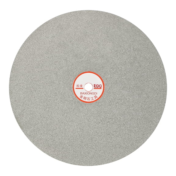 Uxcell 10 Inch x 1/2" Arbor Diamond Flat Lap Disc, 100 Grit Diamond Grinding Disc for Grinder Machine - Lapping Polishing Disc for Sanding Glass Stone Ceramics