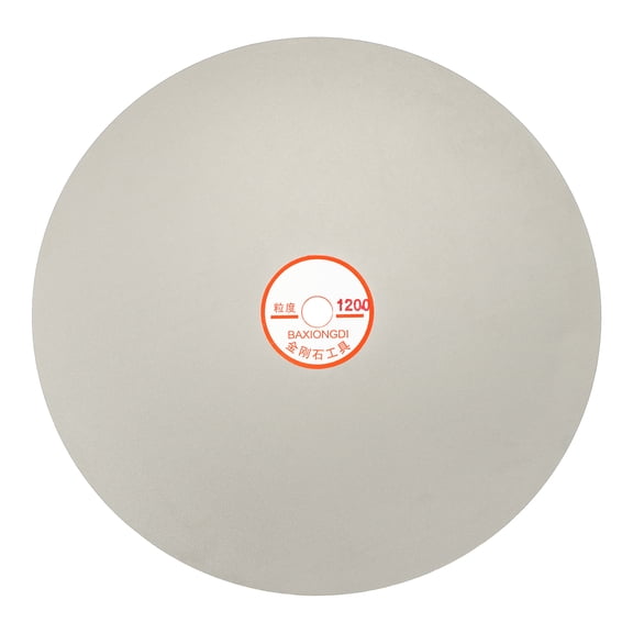 Uxcell 10 Inch x 1/2" Arbor Diamond Flat Lap Disc, 1200 Grit Diamond Grinding Disc for Grinder Machine - Lapping Polishing Disc for Sanding Glass Stone Ceramics