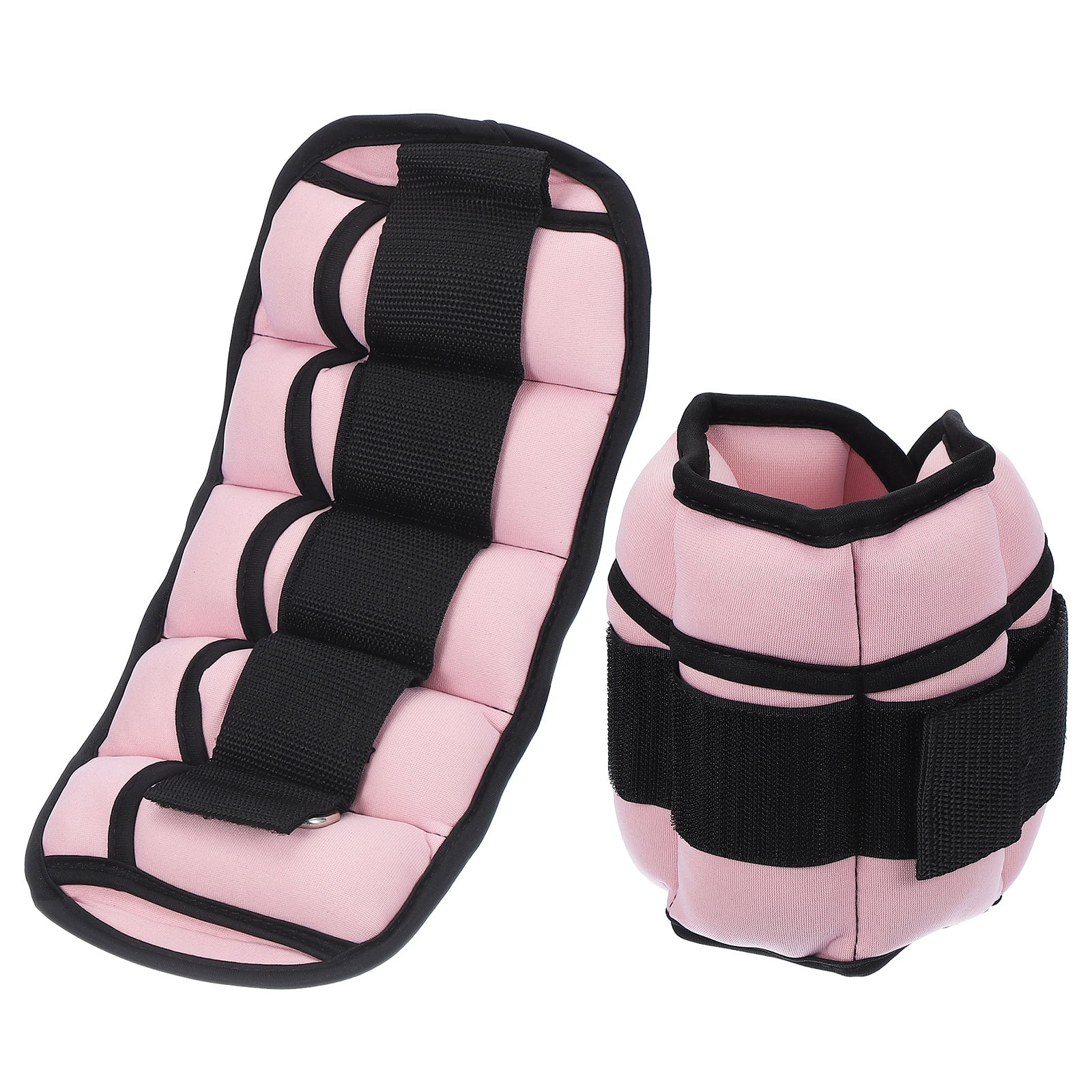 Uxcell 10 Lbs Total/ 5 Lbs Each Adjustable Ankle Weights Wrist Leg Arm Weights Sandbags for Women Men Pink