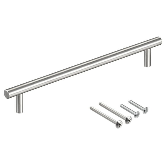Uxcell 10" Length 6.3" Hole Center Stainless Steel T Bar Pull Handle 10mm Diameter