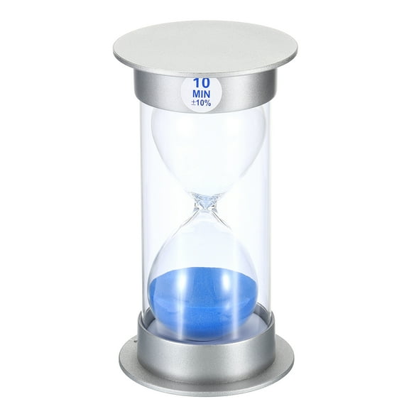 Uxcell 10 Minute Sand Timer, Sandy Clock, Count Down Sand Glass, Blue Sands