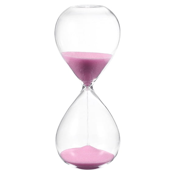 Uxcell 10 Minutes Sand Timer, Sand Watch Hour Glass Sandglass Timer Clock for Living Room Home Office Restaurant Decoration, Pink