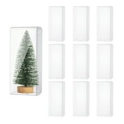 Uxcell 10 Pcs Clear Gift Box,2.4"x2"x6" Plastic Packing Box for Candy Cookies