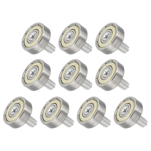 Uxcell 10 PCS Drawer Rollers 2x19mm Steel Bearing Roller Drawer Pulley Wheels