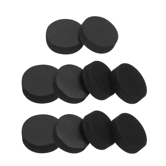 Uxcell 10 PCS Rubber Solid Discs Washers, 10mm OD x 3mm Thick Rubber Round Gasket Pad Bushings Spacer Washer for DIY Gasket Craft, Black