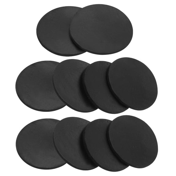Uxcell 10 PCS Rubber Solid Discs Washers, 18mm OD x 1mm Thick Rubber Round Gasket Pad Bushings Spacer Washer for DIY Gasket Craft, Black