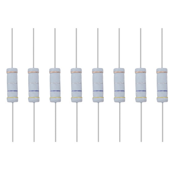 Uxcell 10 Pack 0.47R Ohm Resistor, 5 Watts 5% Tolerance Metal Oxide Film Resistor, Flame Proof for DIY Electronic Projects Circuits Experiments