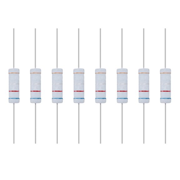 Uxcell 10 Pack 0.62R Ohm Resistor, 5 Watts 5% Tolerance Metal Oxide Film Resistor, Flame Proof for DIY Electronic Projects Circuits Experiments
