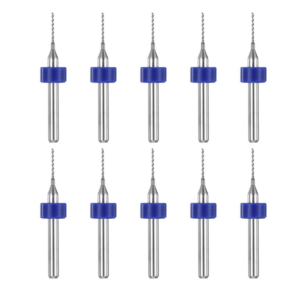 Uxcell 10 Pack 0.7mm Micro Drill Bit 135 Mini Small PBC Bits Alloy CNC Engraving Print Circuit Board Drilling Tool for Rough Stone Jewelry Engraving