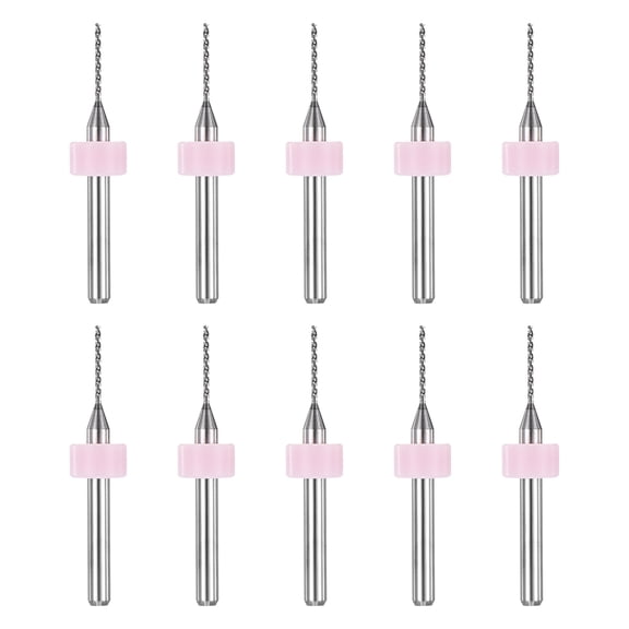Uxcell 10 Pack 0.85mm Micro Drill Bit 135 Mini Small PBC Bits Alloy CNC Engraving Print Circuit Board Drilling Tool for Rough Stone Jewelry Engraving