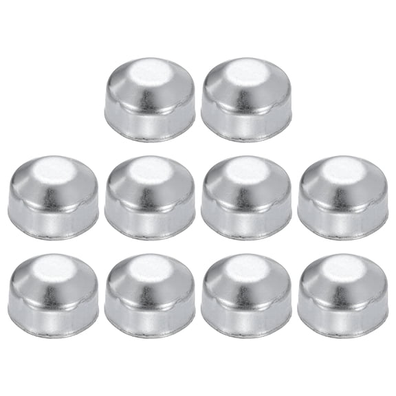 Uxcell 10 Pack 1-1/4" Chain Link Fence Post Cap, Dome External Post Caps Galvanized Round End Cap Fit 1-1/4" OD Pipe for Outdoor Chain Link Fence Parts