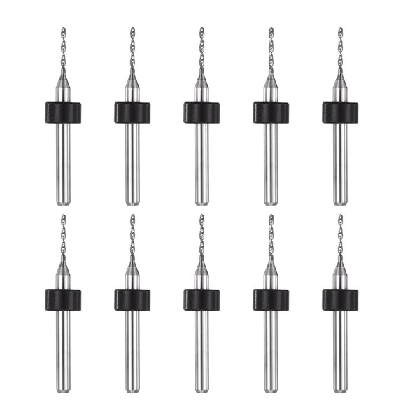 Uxcell 10 Pack 1.1mm Micro Drill Bit 135 Mini Small PBC Bits Alloy CNC Engraving Print Circuit Board Drilling Tool for Rough Stone Jewelry Engraving