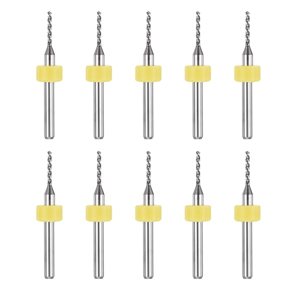 Uxcell 10 Pack 1.2mm Micro Drill Bit 135 Mini Small PBC Bits Alloy CNC Engraving Print Circuit Board Drilling Tool for Rough Stone Jewelry Engraving