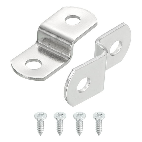 Uxcell Canvas Clips, Picture Framing Mirror Clips Z Shape Canvas Painting Mounting Clips with Mounting Holes with Screws 1/4" Offset 10