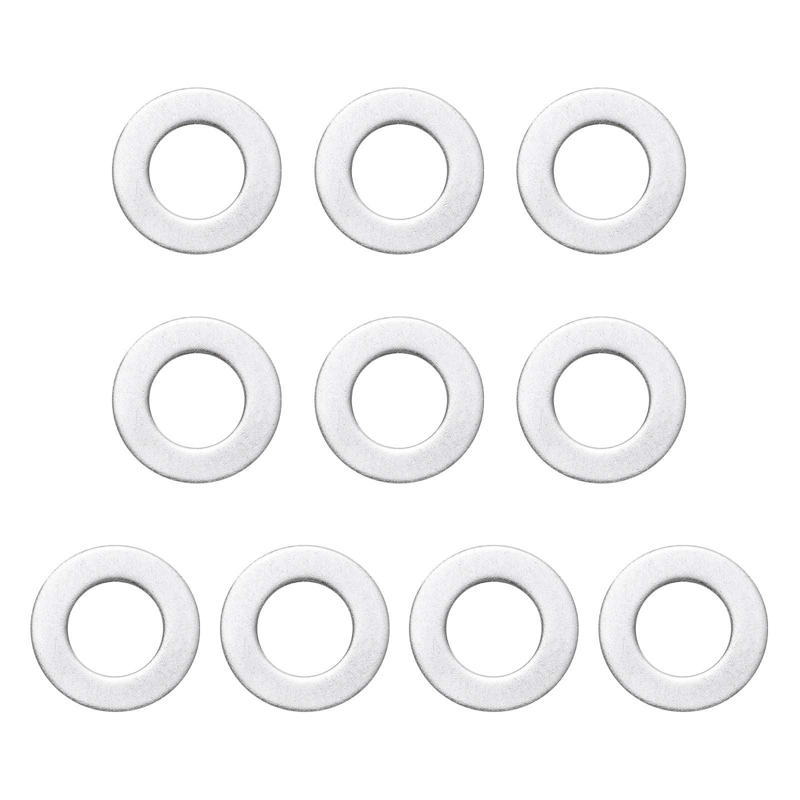 Uxcell 10-Pack 1" Flat Washers, 2" OD 304 Stainless Steel Washers for Bolts Screws Nuts[Silver]
