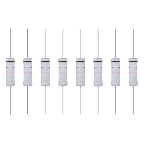 Uxcell 10 Pack 10KR Ohm Resistor, 5 Watts 5% Tolerance Metal Oxide Film Resistor, Flame Proof for DIY Electronic Projects Circuits Experiments