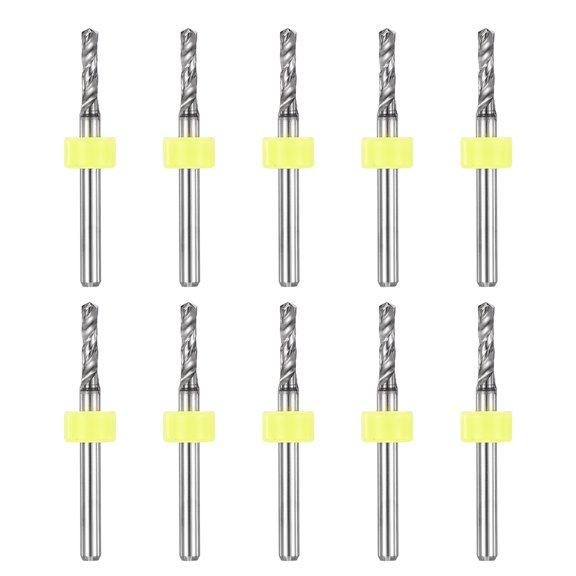 Uxcell 10 Pack 2.4mm Micro Drill Bit 135 Mini Small PBC Bits Alloy CNC Engraving Print Circuit Board Drilling Tool for Rough Stone Jewelry Engraving
