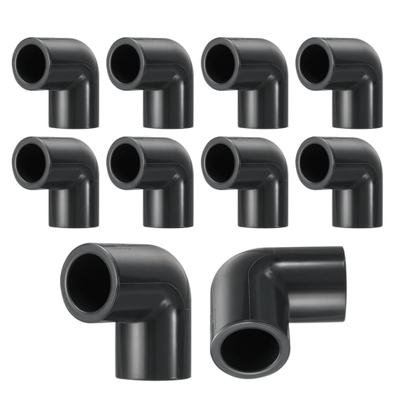 Uxcell 10 Pack 2 Inch 90 Degree PVC Elbow Pipe Fittings, 2 Way Right Angle Pipe Connector- for DIY Creations/Plumbing/Drain Pipe Socket x Socket, SCH 80-Heavy Duty & Coupling Adapter