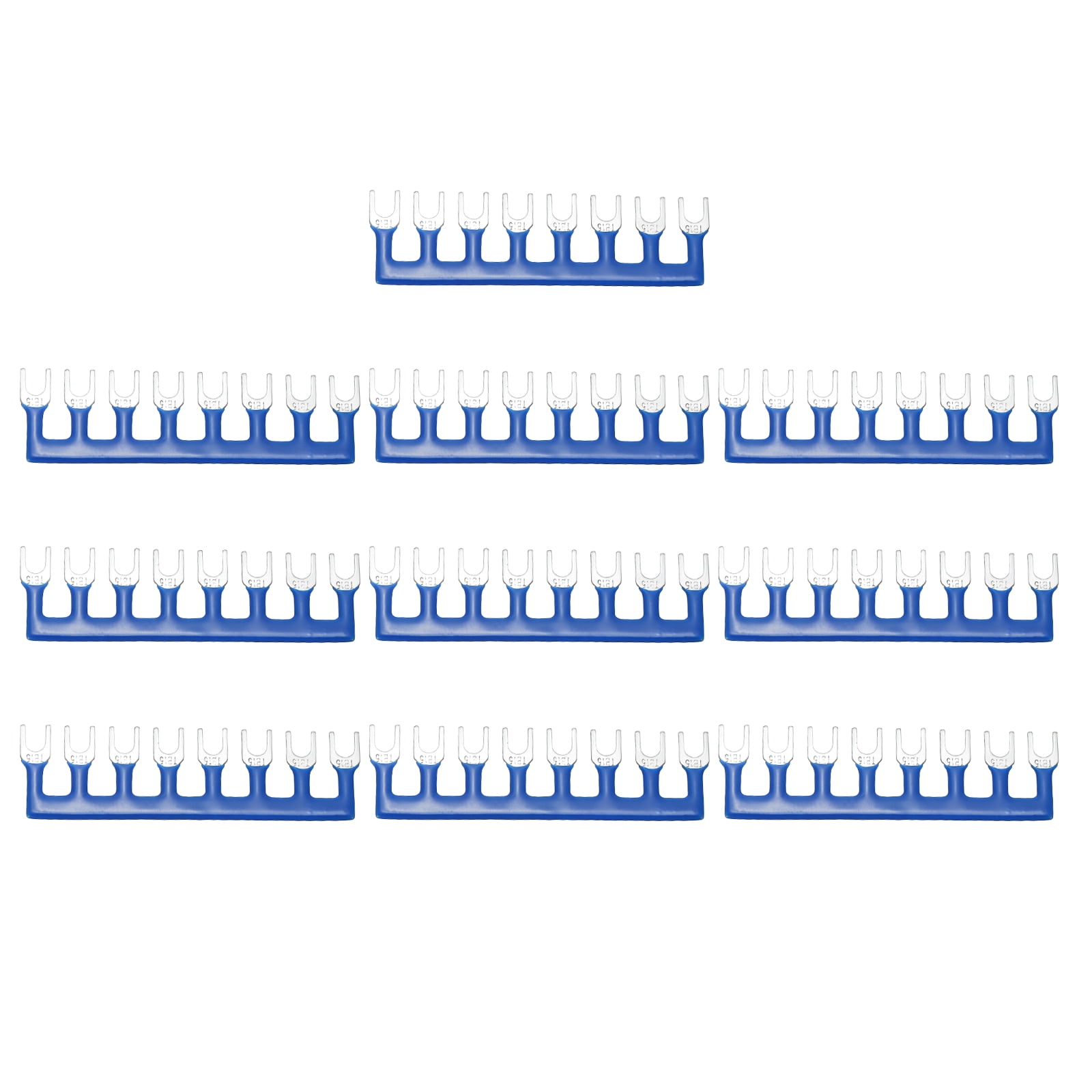 Uxcell 10 Pack 2-Postion 400V Pre Insulated Fork Type Terminal Strip ...