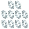 thumbnail image 1 of Uxcell 10 Pack 20-23mm Double Ear Hose Clamp, Galvanized Steel Crimp Rings, 1 of 6
