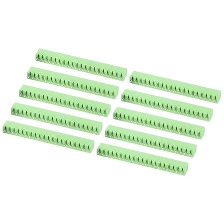 Uxcell 10 Pack 20 Pin 3.81mm Pitch PCB Terminal Block Connectors, 300V 8A Pitch PCB Terminal Block Plug Connector for 28-16AWG Cable, DIY Electronic Projects(Green, 77x7.3x12.6mm)