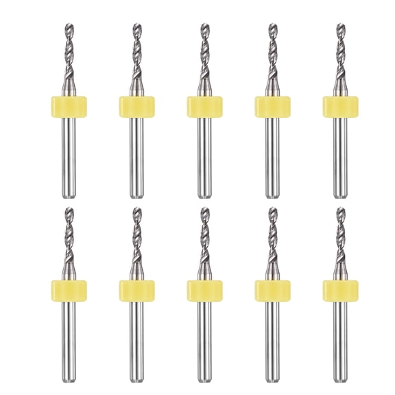 Uxcell 10 Pack 2mm Micro Drill Bit 135 Mini Small PBC Bits Alloy CNC Engraving Print Circuit Board Drilling Tool for Rough Stone Jewelry Engraving
