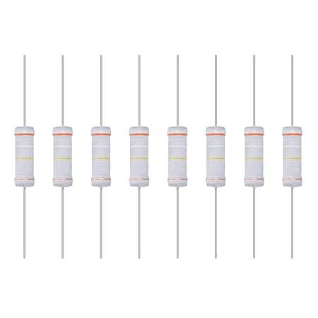 Uxcell 10 Pack 390KR Ohm Resistor, 5 Watts 5% Tolerance Metal Oxide Film Resistor, Flame Proof for DIY Electronic Projects Circuits Experiments
