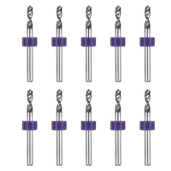 Uxcell 10 Pack 3mm Micro Drill Bit 135 Mini Small PBC Bits Alloy CNC Engraving Print Circuit Board Drilling Tool for Rough Stone Jewelry Engraving