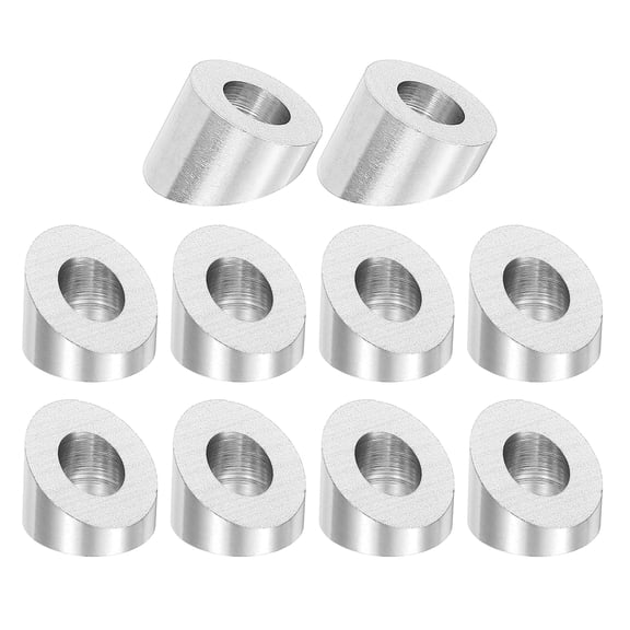 Uxcell 10 Pack 5/16 Inch 30 Degree Angle Beveled Washer, Silver