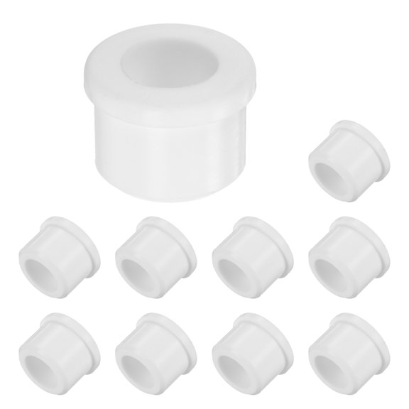 Uxcell 10-Pack 5/8 Inch Drill Hole, 3/8 Inch ID Silicone Rubber Grommets for Wiring, Wire Cable, Hole Plugs, Desk, Water Pipe, Hydroponic, Irrigation [White]