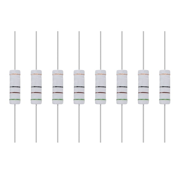 Uxcell 10 Pack 51R Ohm Resistor, 5 Watts 5% Tolerance Metal Oxide Film Resistor, Flame Proof for DIY Electronic Projects Circuits Experiments