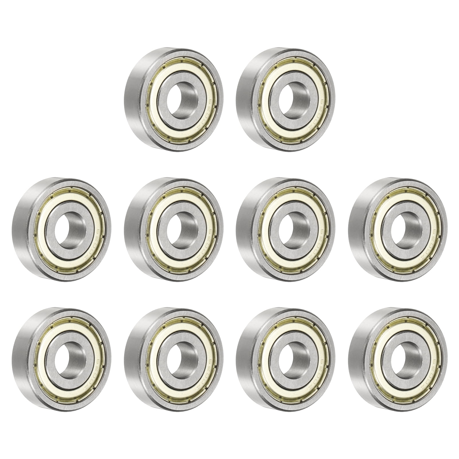 Uxcell 10 Pack 6200ZZ Deep Groove Ball Bearings, 10 x 30 x 9mm Silent Chrome Steel Double Shield Bearing for Electric Motor, Home Appliances, Industrial Machinery