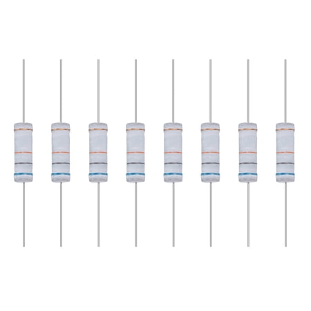 Uxcell 10 Pack 68KR Ohm Resistor, 5 Watts 5% Tolerance Metal Oxide Film Resistor, Flame Proof for DIY Electronic Projects Circuits Experiments